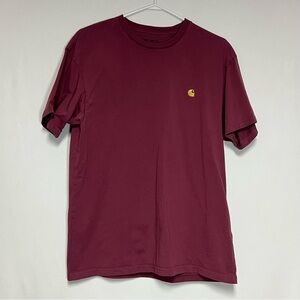Carhartt Maroon T-Shirt Unisex Size Medium
